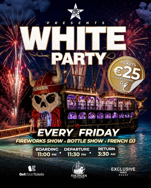 WHITE PARTY - Boat Party Vikingen – Saranda 2027