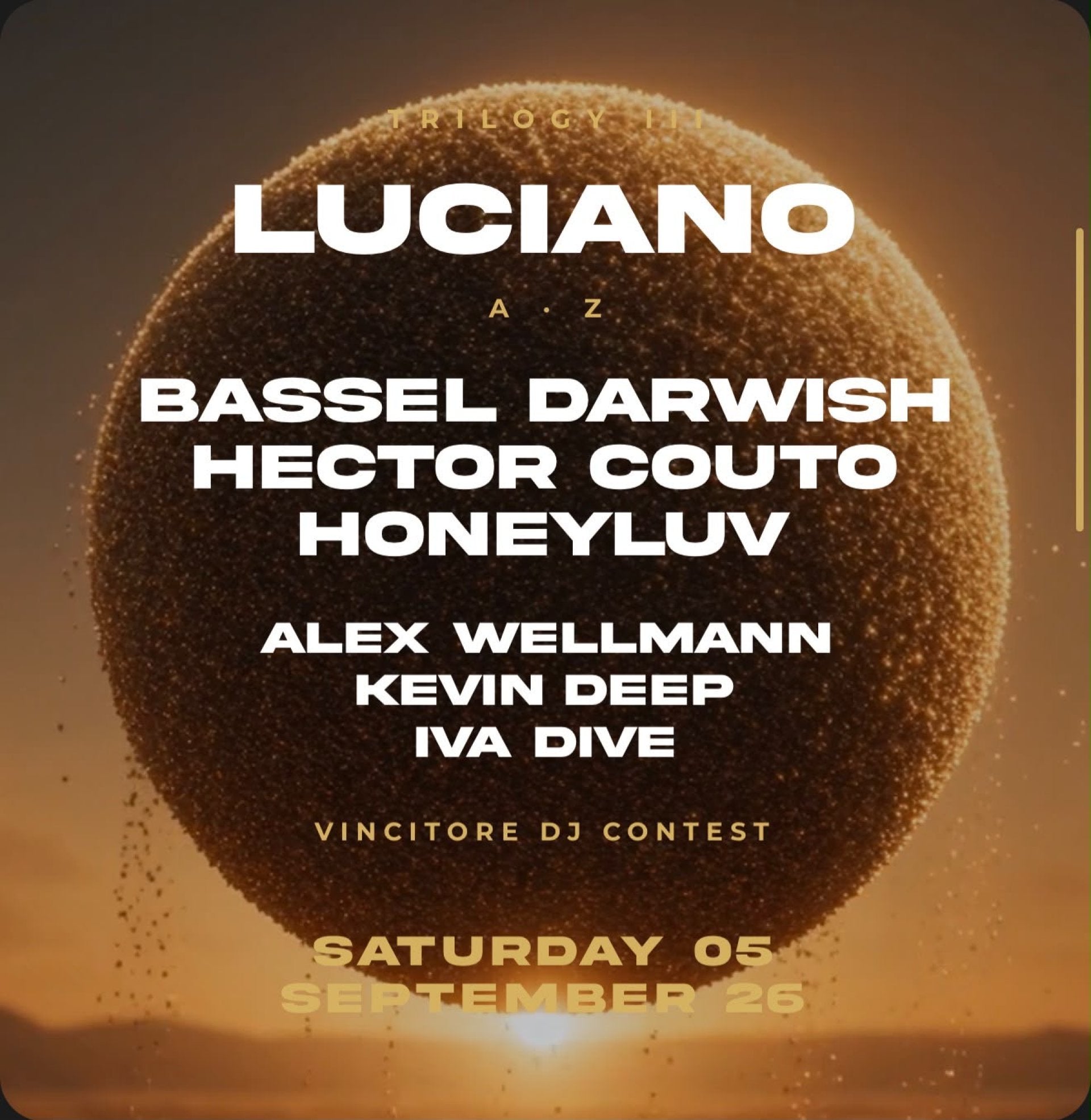 MAPPA Festival Tenerife 2026 — Luciano headlining the third chapter of Trilogy at Avenida Siam