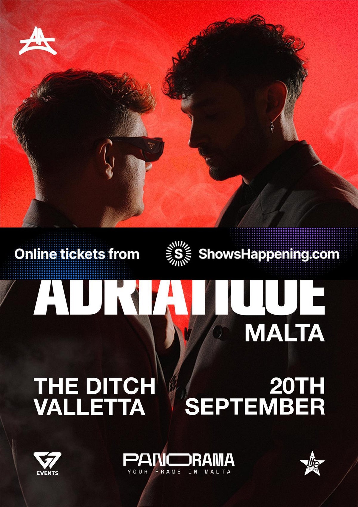 Adriatique at the Valletta Ditch, 20 September 2026 — open-air show by Panorama Festival Malta