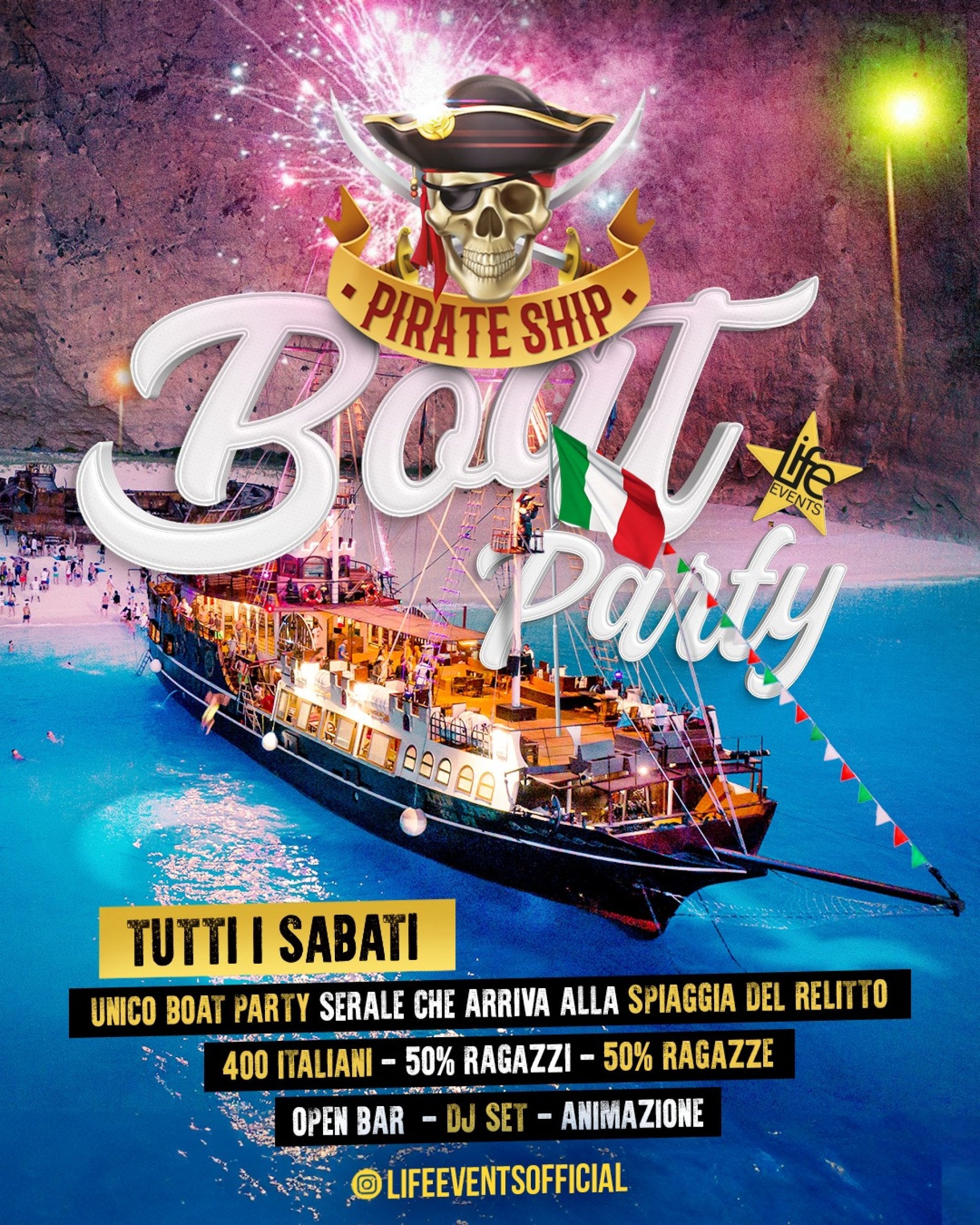 Italiano Pirate Boat Party - SABATO – Zante