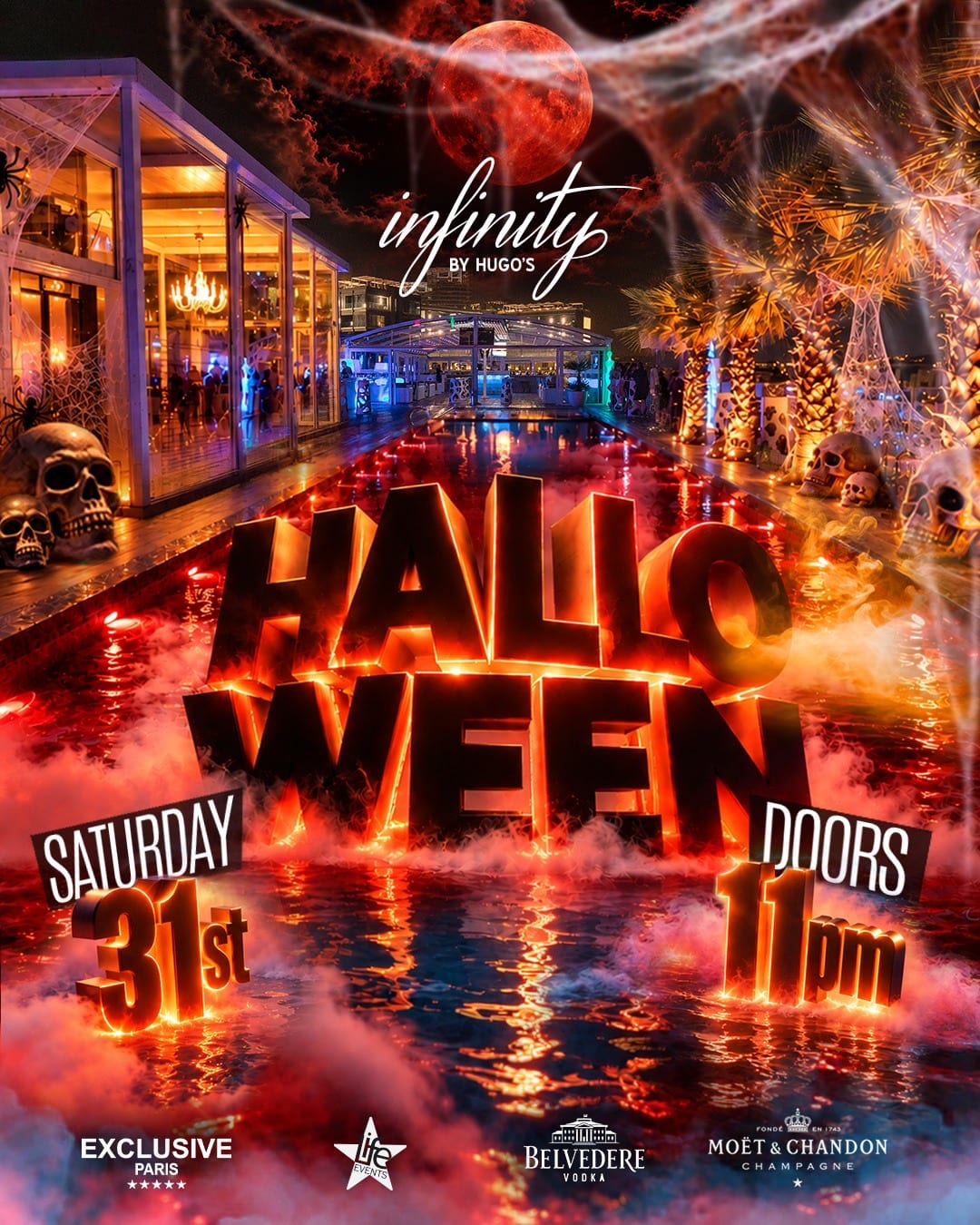 Halloween at Infinity by Hugo's: pool party sul rooftop dell'H Hotel, Paceville, Malta, 31 ottobre 2026, locandina ufficiale