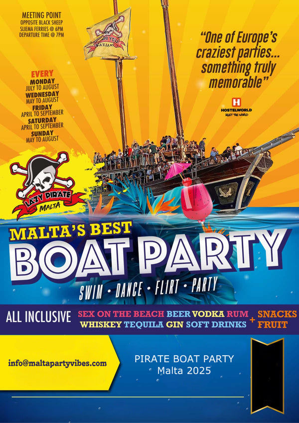 Pirate Boat Party Malta (All Inclusive)