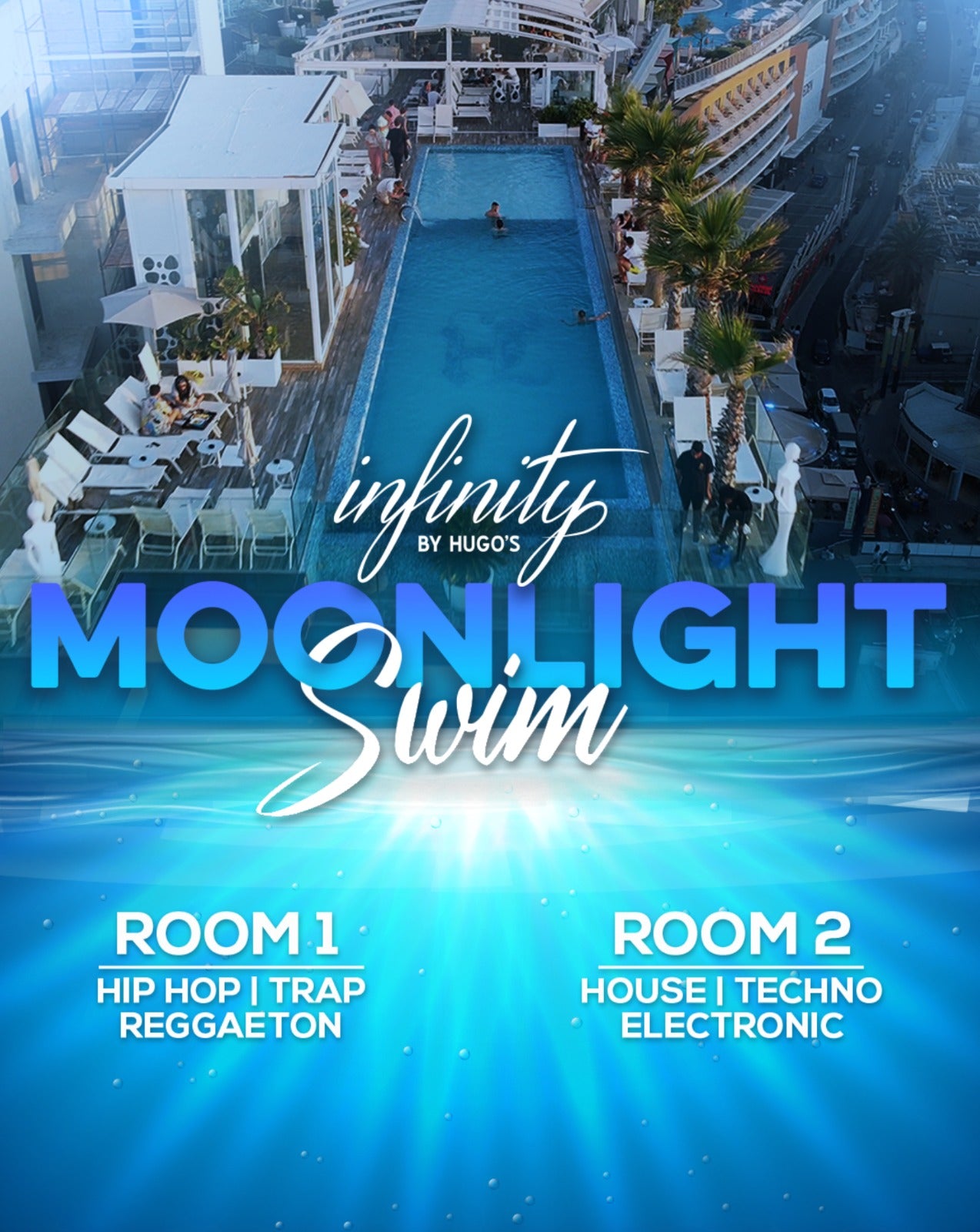 Moonlight Swim Pool Party Infinity