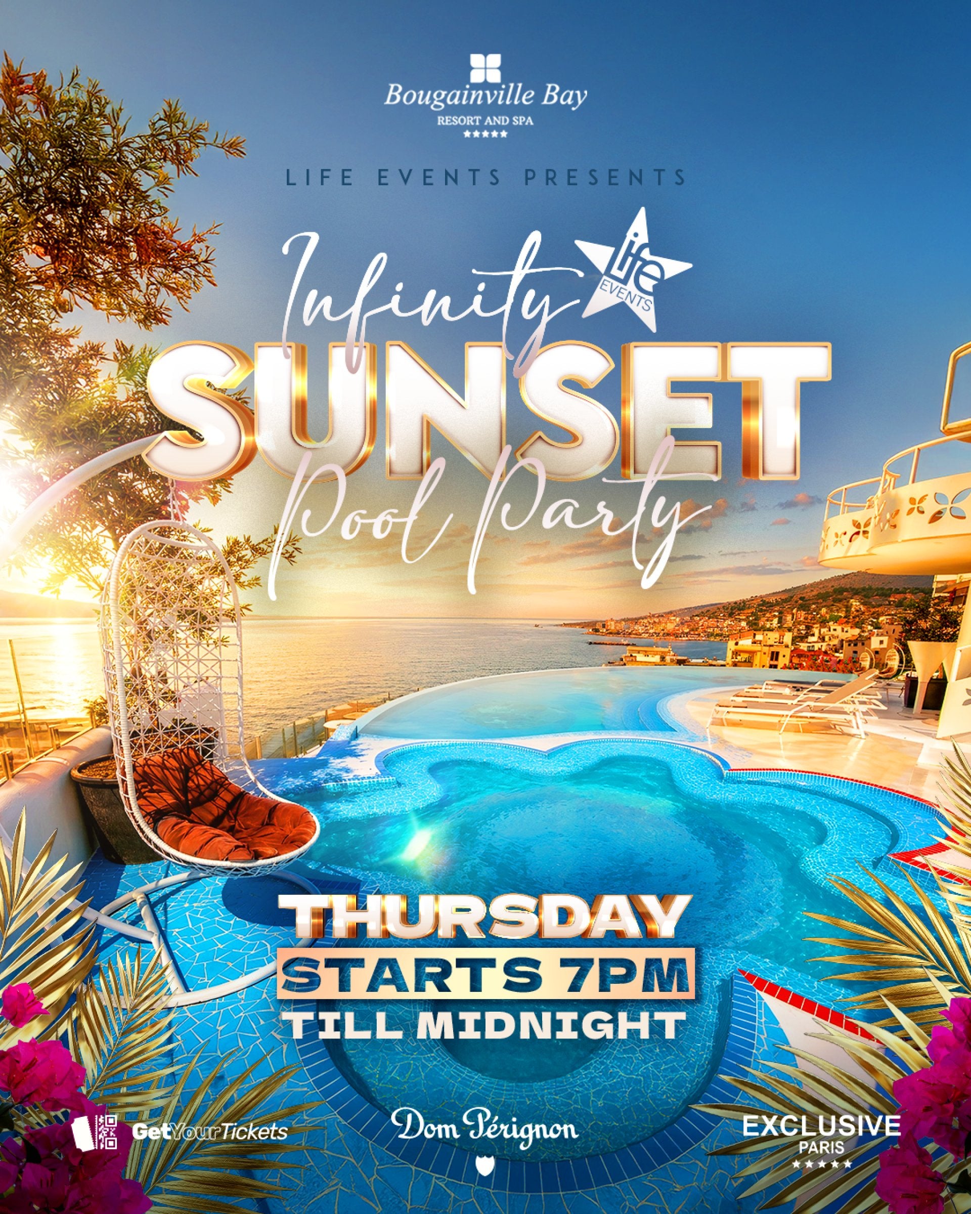 INFINITY SUNSET POOL PARTY — Bougainville Bay Resort & SPA, Saranda