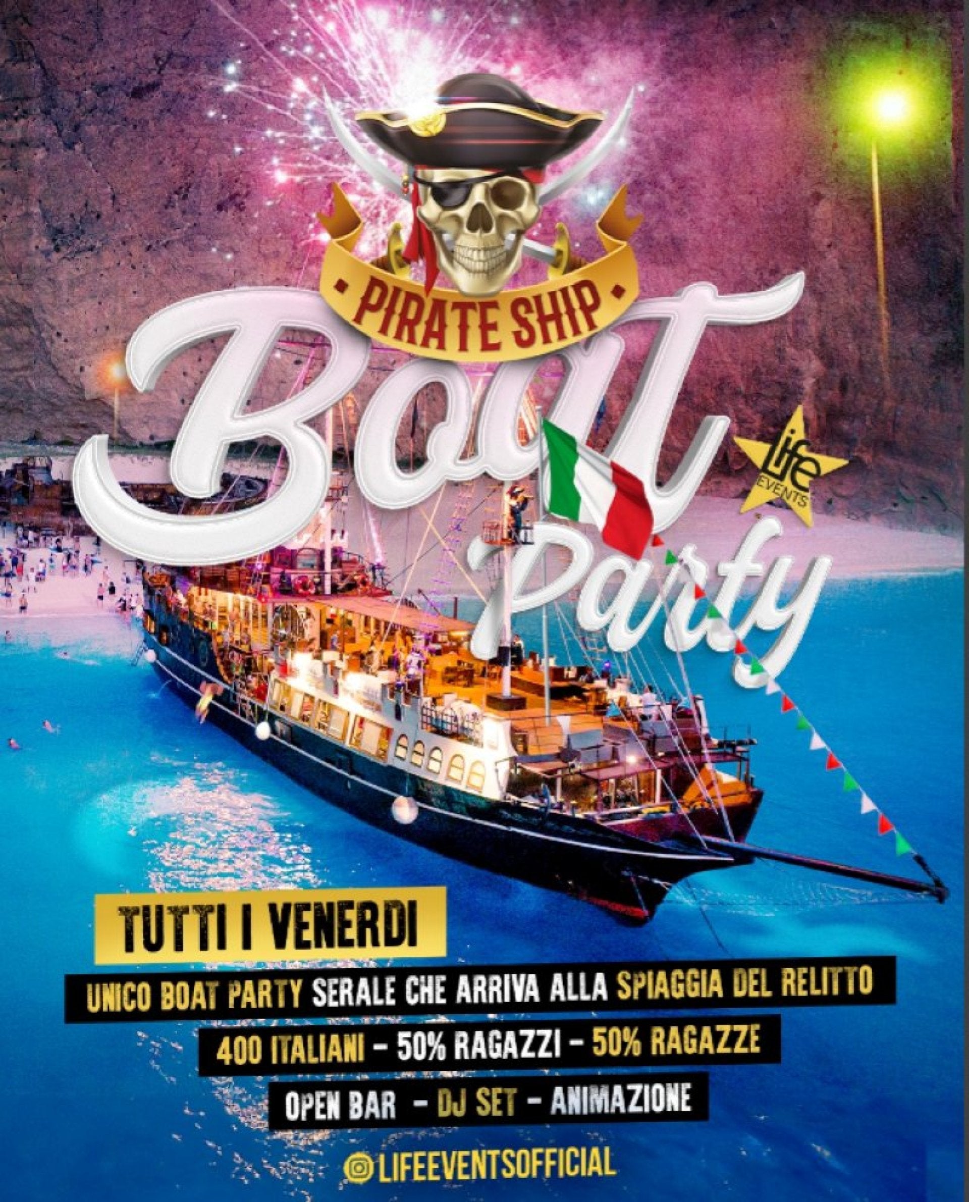 Italiano Pirate Boat Party - VENERDI – Zante