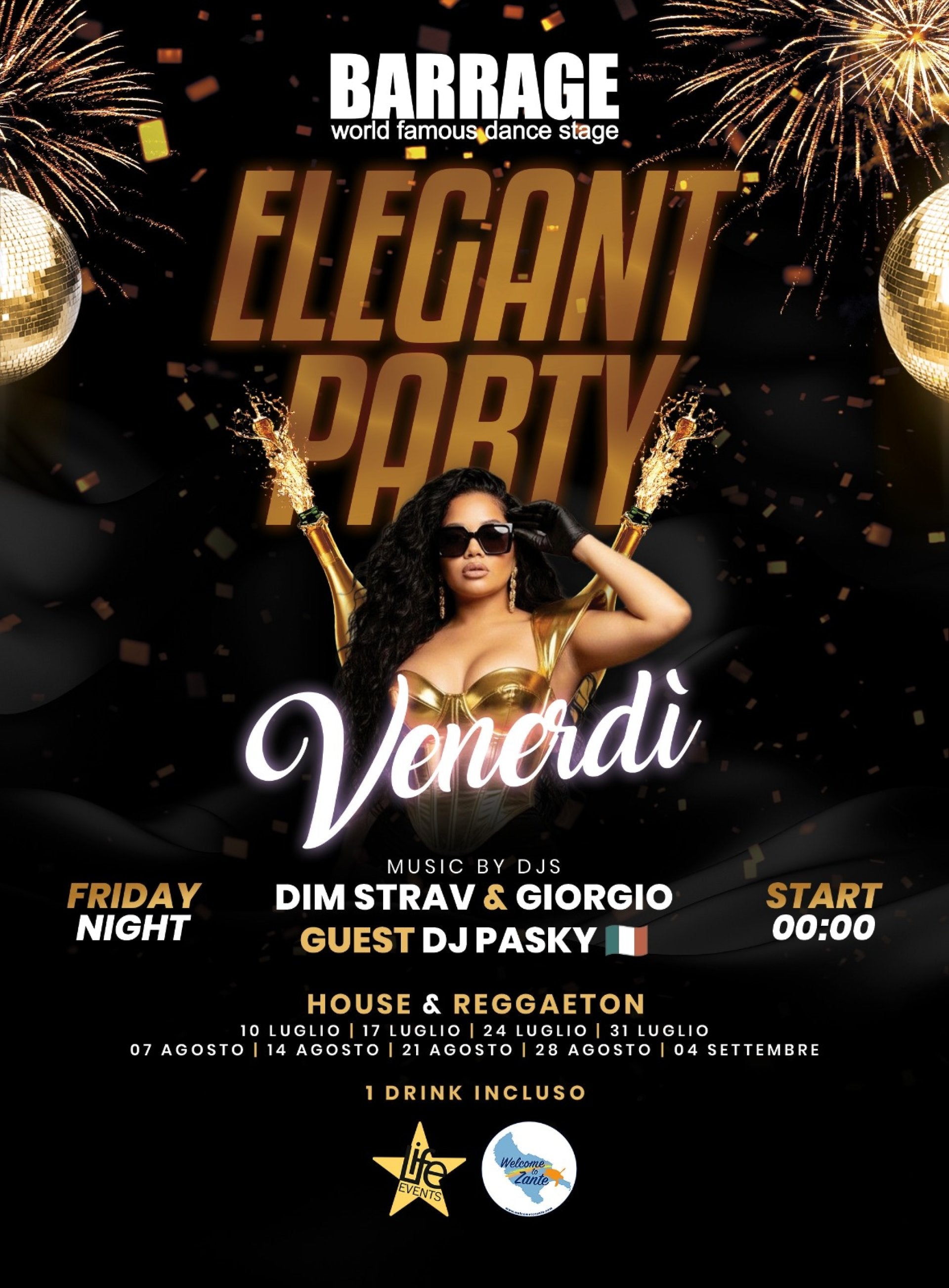 ✨ ELEGANT PARTY — Club Barrage - Barrage bite - Belair Club, Zante