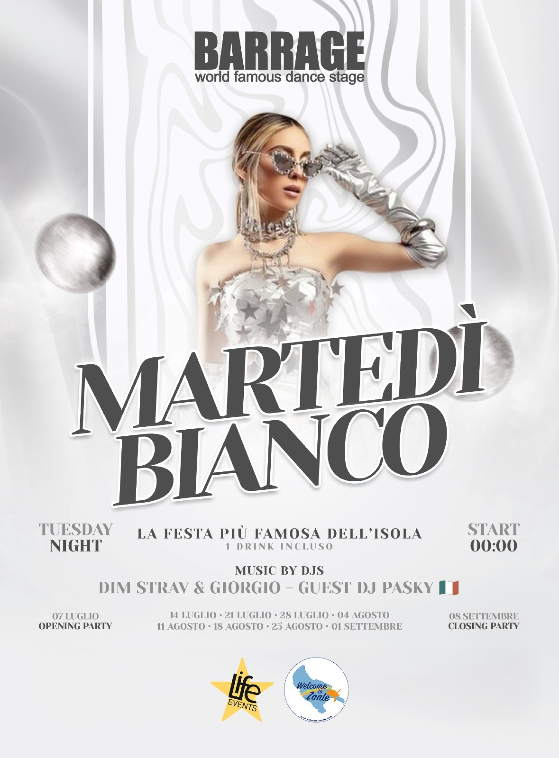 MARTEDI BIANCO — Club Barrage - Barrage bite - Belair Club, Zante