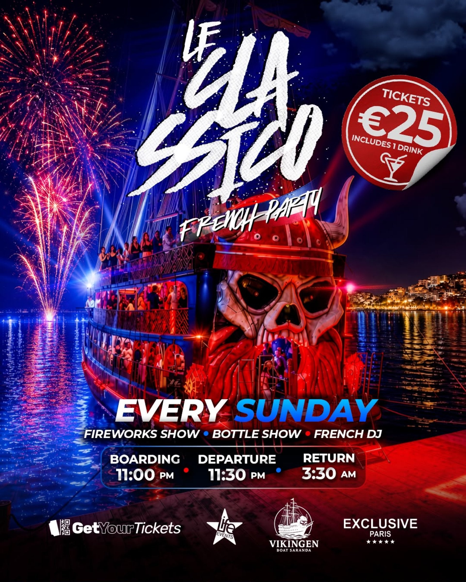 Le classico - French Boat Party — Shëtitorja Naim Frashëri, Saranda