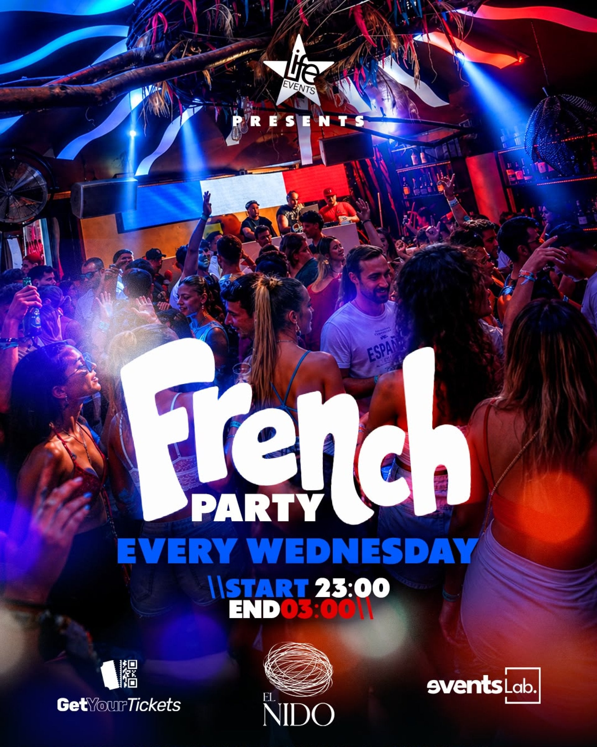 French Party at El Nido Papagayo Tenerife official flyer
