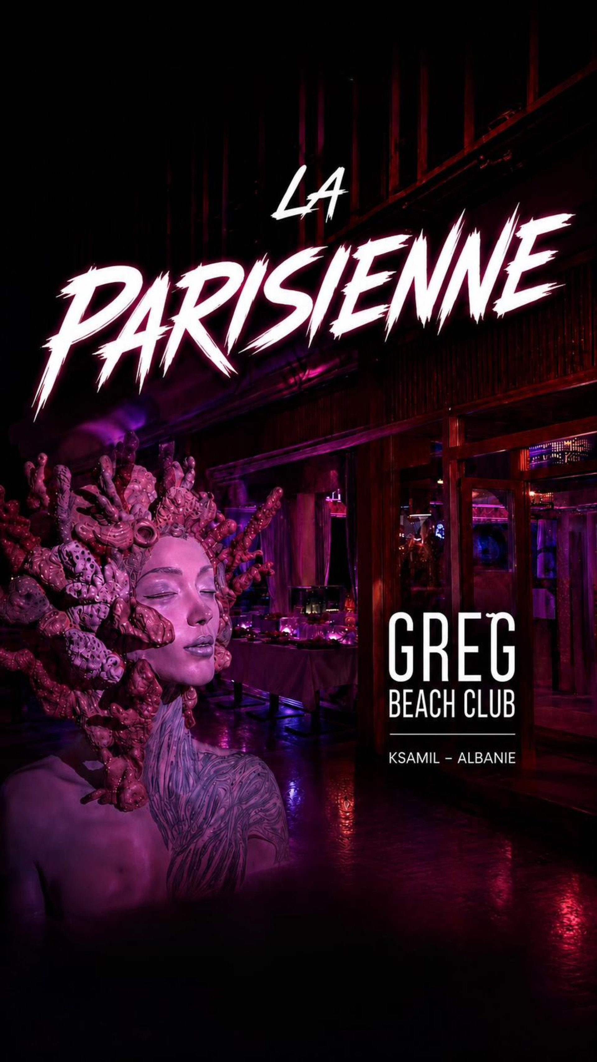 La Parisienne at Greg Beach Club, Ksamil — French rap and urban night on the Albanian Riviera